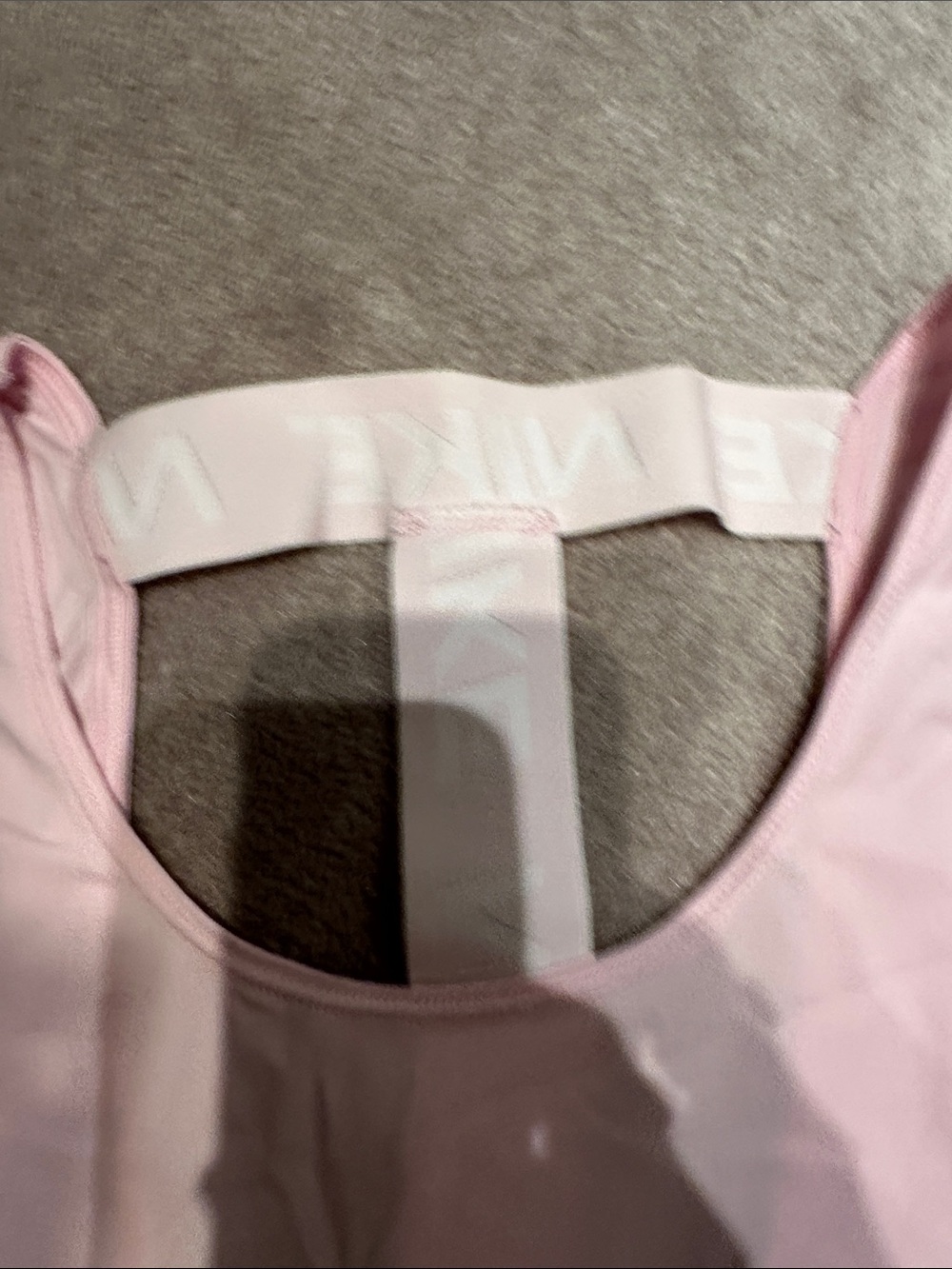 Nike Pink Racerback Workout Tank with Black Swoosh - Picture 3 of 5
